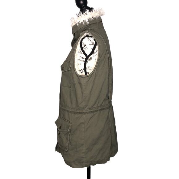 Tinsel SMALL Odensay Cargo Vest - Stitch Fix Sherpa Lined 4 Front Pockets - Picture 4 of 11